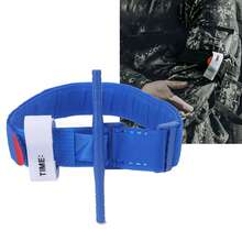 Torniquete de emergencia para exteriores, giratorio, de una sola mano, equipo de salvamento, azul.