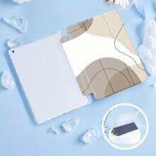 1pcs Soft Silicone With Pencil Slot Tri-Fold Stand Shockproof Anti-Drop, 1-Piece Tablet Cover, Compatible With 10th Generation, 7th And 8th Generation, 5/6 9.7inch Tablet Cover, Mini 4/5, Supports Sleep-Wake, Full Coverage Anti-Drop, Stand Model Protective, Fashionable And Lightweight, Suitable For Work, Office, And Entertainment, It's The Best Gift For Relatives And Friends. Accessories - 白色 - 查看 11