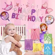 16 Packs Princess Party Gift Bags, Princess Party Supplies for Kids Princess Themed Birthday Party treats bags(default) - Multicolor - Ver 3