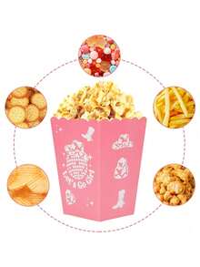 10个/20个/50个粉色银色迪斯科西部牛仔主题爆米花盒，迪斯科牛仔生日派对装饰，西部糖果盒，派对礼品袋，西部主题婴儿派对生日派对用品 - 彩色 - 查看 6