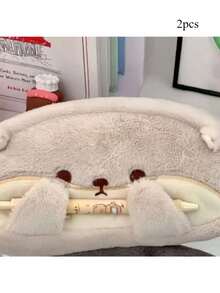 1个可爱企鹅和水獭毛绒铅笔盒，简约大容量铅笔袋，适合中小学生使用 - 彩色 - 查看 14