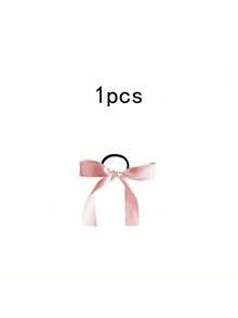 8 buc/set cravate de păr multifuncționale, accesorii de păr cu panglică de satin roz, cravate de păr cu funde, accesorii elegante pentru cap, suporturi pentru coadă de cal în stil coreean, decor de păr drăguț de prințesă, potrivite pentru uz zilnic, cadouri și recuzită pentru fotografie pentru femei și fete, elastice de păr, benzi de cauciuc pentru păr, șnururi, frânghie de păr, cravată elastică de păr - Roz - Vizualizare 5