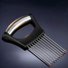 Stainless Steel Onion Needle, Meat Tenderizer, Multi-Function Onion Clip Slicer, Potato Clip Slicer, Tomato Slicer, Onion Fixing Holder, Fruit & Vegetable Slicer Kitchen Tools - Multicolor - View 4