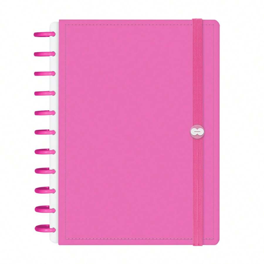 Disco Notebook + Iscool Hardcover 140 Sheets Smart Solid Colors - Spring Pink - View 1