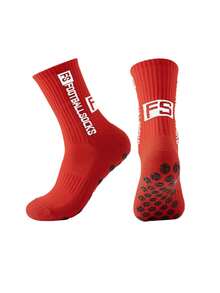 1/5/10Pairs Non Slip Grip Socks For Men And Women Excellent For Football Basketball Baseball Rugby Soccer Cycling Running Hiking Tennis Skateboard Athletic Exercise, Fall Socks - Multicolor - View 4