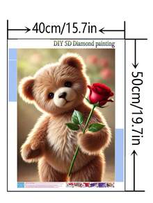 1pc DIY Diamond Painting Kit - Portrait Of A Woman, Home Decor, Full Drill, 30*40cm/40x50cm - Multicolor - View 5