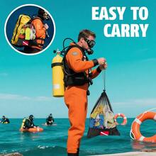 2 Pcs Mesh Dive Bag, Mesh Bags with Shrink Lock, Nylon Drawstring Bag Gear, Fit, Snorkeling - 16x12 - Ver 7