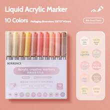 120 Farben Acrylfarb-Marker, BORRENCE Smart Ink System, super Farbmischfähigkeit, geeignet für Glas, Keramik, Kunststoff, Holz, Stein, Stoff, Papier und mehr, professionelles Malen, präzise Farben, kreatives Geschenk, Schul-Grundausstattung 2026 Kunstzubehör Set - Verschiedenfarbig - Übersicht 14