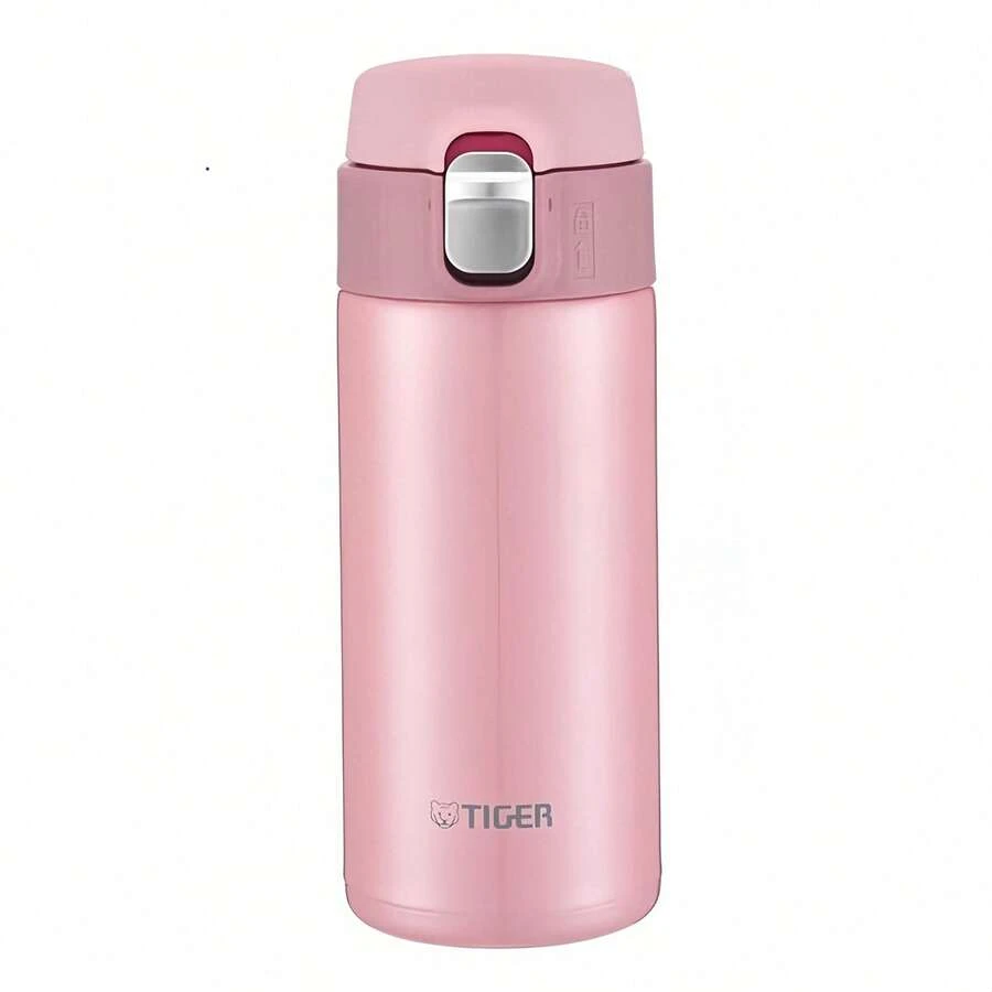 Tiger MMJ-A36C 360ml Insulated Water Bottle, One-Touch Opening Lid, Lightweight And Portable For Outdoor Travel, 304 Stainless Steel, Triple Leak-Proof Function, Peach Mousse PB Flavor