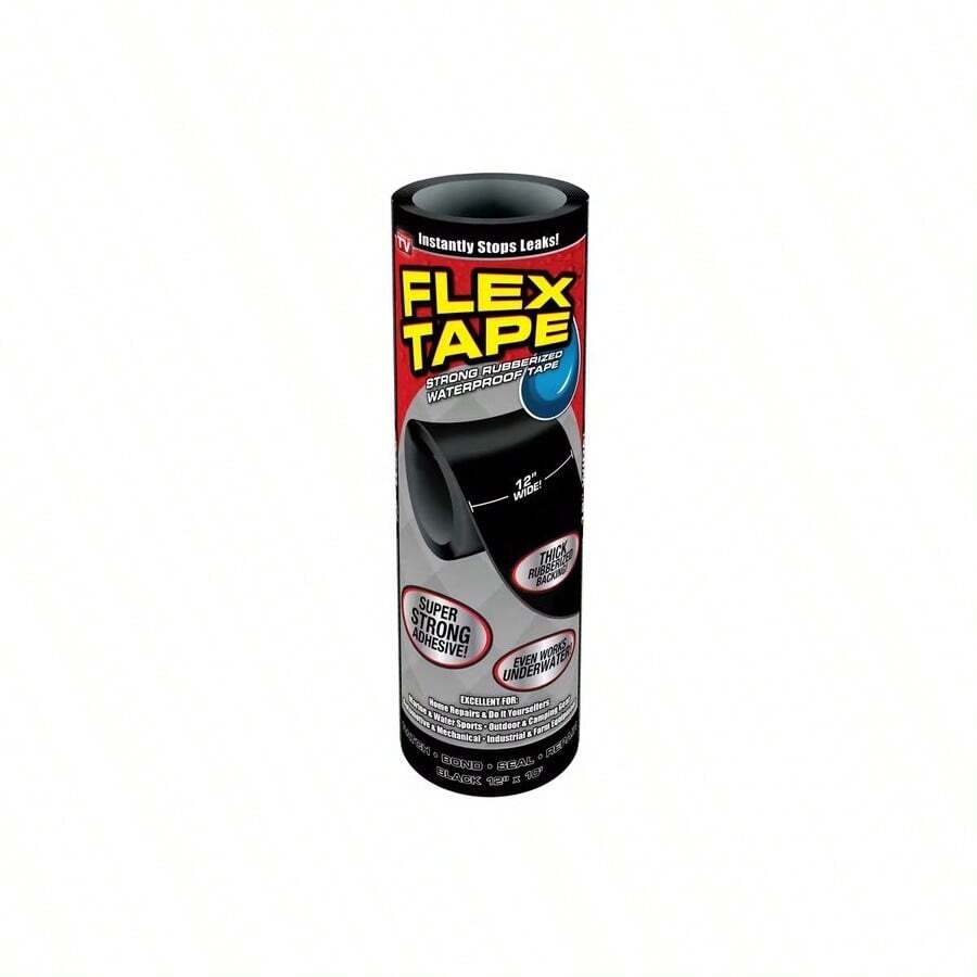Flex Seal Family Of Products Flex Tape 12 In. W X 10 Ft. L Black Waterproof Repair Tape - 彩色 - 查看 1