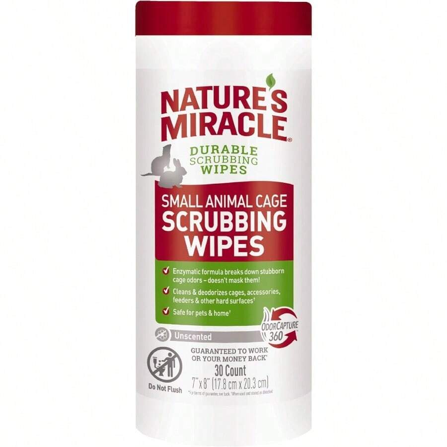 AWYYNature's Miracle Small Animal Cage Scrubbing Wipes 30Ct - 30個裝 - 查看 1