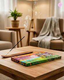 Kit Incenso Indiano 10 Aromas Energeticos limpeza Proteçao Espiritual Prosperidade Amor + Incensario - Multicolorido - Visão 7