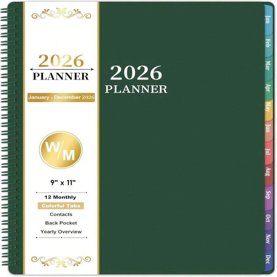 2026 Planner - JAN2026 - DEC2026, 2026 Planner Weekly And Monthly, 9" X ...