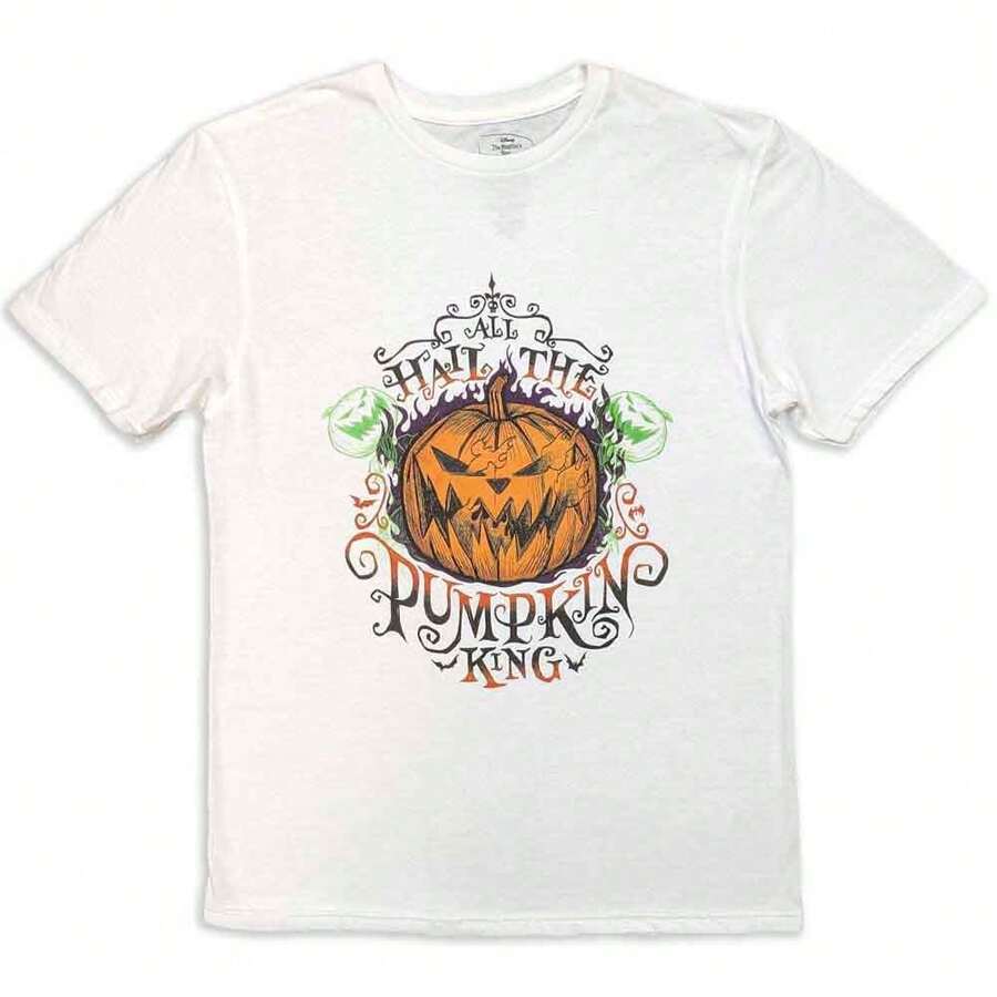 Nightmare Before Christmas The All Hail White Official Tee T-Shirt Mens Unisex - 白色 - 查看 1