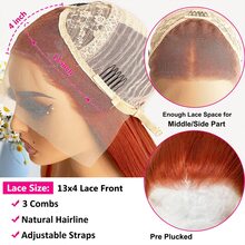 180% Density 13x4 Platinum Blonde Straight Synthetic Lace Front Wig, High Quality Heat Resistant Fiber, Complete Set For Women, Halloween - Multicolor - View 10