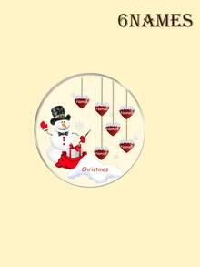 Custom Christmas Decorations With 1-8 Names, Personalized Christmas Tree Decorations, Customized Christmas Gifts, Customizable Text Christmas Ornaments, Diy Ornaments, Christmas, Garden, Acrylic, Ceramic, Wooden, Christmas Crafts, Snowman Pattern, Room Decor, Mom, Family