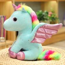 Cute Angel Unicorn Plush Toy 22CM Pillow Soft Fill Girl's Birthday Holiday Gift Home And Office DecorKawaii Giant Unicorn Plush Toy 30cm Soft Stuffed Unicorn Soft Dolls Animal Horse Toys For Children Pillow Birthday GiftsDecorations - Gifts. - Multicolor - View 1