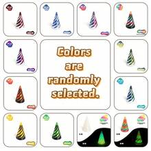 1 قطعة مخروط حلزوني ثلاثي الأبعاد مطبوع بتقنية الطباعة ثنائي الوجه - بنية تدرج ملونة، مناسب كهدايا لعيدي الهالوين والكريسماس، بنية ألياف معدنية، ألعاب تركيز، ألعاب تركيز، ألعاب حسية، ألعاب تركيز عشوائية، ألعاب للنساء البالغات، ألعاب تركيز رخيصة