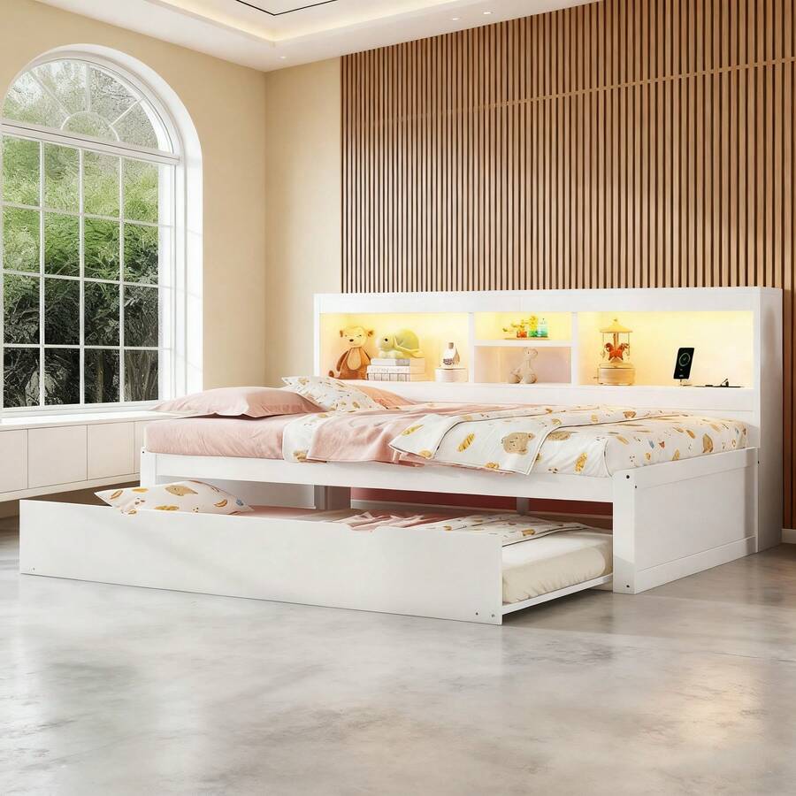 Futons - White + Particle Board + 90cm*200cm-1 - View 1
