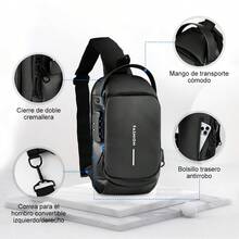 YC-HOGAR Men Crossbody Bags - Black - View 6