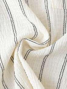 idolCat Boys' Casual Striped Trousers With Teddy Bear Patches For Fall Daily Wear - White - View 9