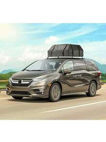 Weatherproof Rooftop Cargo Carrier For Top Of Vehicle, Attaches With Or Without Roof Rack - màu đen - Xem 5