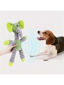 Durable Chew Toys For Dogs - Elephant, Bear, Pig Animal Shaped Squeaky Toys For Small Pets - Multicolor - View 2