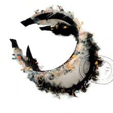 Bandeau tricoté en peluche coloré style coréen, accessoire de cheveux haut de gamme à large bord, et doux. Bandeau, diadème, serre-tête - D-4826 - Voir 5