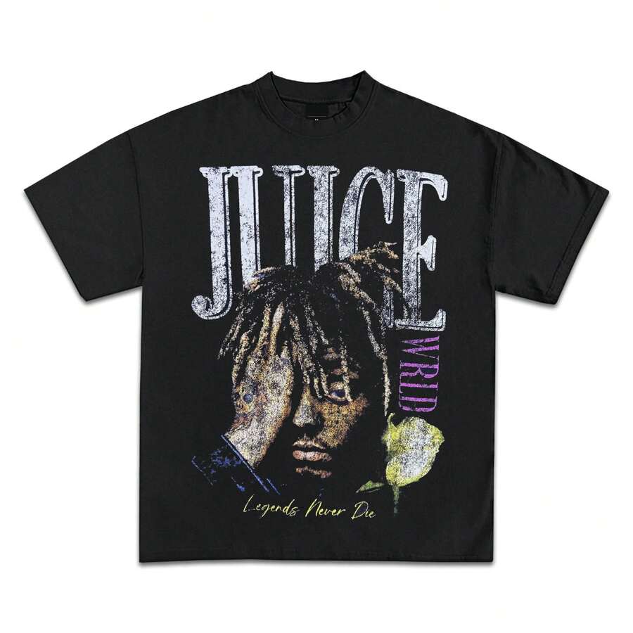Jarad WRLD Exlusive Vintage Graphic T-Shirt Collection _ Premium Quality Heavyweight Shirts For Adults & Kids (4) - 黑色 - 查看 1