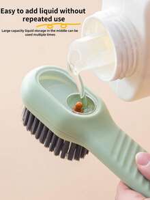 2pcs Multifunctional Liquid Shoe Brush Household Press-Out Liquid Shoe Cleaning Tool Press-Type Soft Brush For Clothing Cleaning - Multicolor - View 3