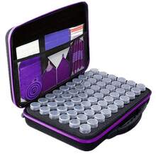 5D DIY Diamond Painting Kit, Upgraded 30/60/120/180/240 Slots Diamond Painting Storage Box, Multi-Functional Diamond Painting Tools & Accessories, Suitable For Embroidery And Cross Stitch - Purple - View 12