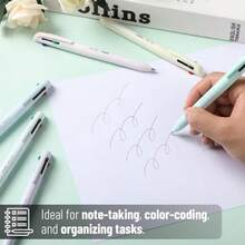 Mr. Pen Ballpoint Multicolor Pen In One 4-In-1 6 Pack Colorful Ink Retractable Multi Color Pens All In One For Office School And Travel Use Compact Design With Multiple Colors In A Single Pen For Easy Organization And Efficient Writing - Nhiều màu - Xem 4
