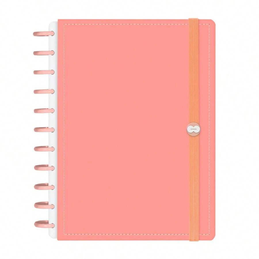 Disco Notebook + Iscool Hardcover 140 Sheets Smart Solid Colors - Coral Orange - View 1
