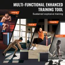 Caja de salto pliométrica 3 en 1, caja de espuma de 30/24/20 pulgadas, plataforma y caja de agilidad de salto, caja antideslizante para ejercicios de fitness para entrenamiento de gimnasio en casa, entrenamiento de fuerza acondicionado, negro - espuma - Ver 5