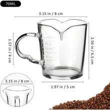 1 Pc Taza Medidora De Doble Boca Tazas De Espresso De Vidrio Vaso Mezclador Graduado Copas De Vino Caliente Escala Onza Medir Jarras Taza De Espresso Juego De Gafas Whisky - 1 - Ver 8