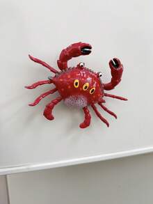 1个逼真可动四肢螃蟹龙虾大号冰箱贴，适合家居装饰、冰箱、日常使用以及节日/生日礼物 - 彩色 - 查看 10