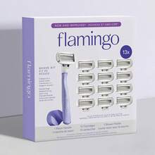 Flamingo Razors Women, 1 Women's Handle (Lilac), 13 Five-Blade Refills, And 1 Shower Holder - 1 - View 8