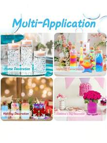 50,000颗/40,000颗/20,000颗/1,000颗彩色水珠，适用于花瓶填充、情人节装饰、婚礼装饰、生日派对装饰、插花、漂浮蜡烛、家居装饰、无土种植（彩色） - 彩色 - 查看 5