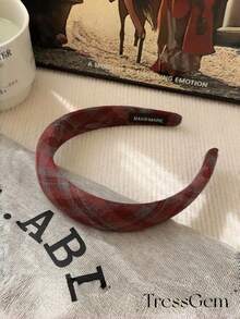 قطعة واحدة من شريط الرأس الأنيق ذو النمط البريطاني الجديد، شريط رأس واسع الحافة أنيق، قطعة رأس عتيقة أنيقة للتنقل اليومي، إكسسوار خريفي متعدد الاستخدامات للفتيات الأنيقات، شريط شعر، دياديما، حلقة شعر