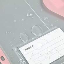 Una carpeta de archivo transparente de colores macaron (color aleatorio) con bolsillos perforados, álbum de almacenamiento de exámenes de estudiantes, bolsa de documentos de oficina, ideal para la escuela, la oficina, los suministros de estudio y el nuevo año escolar - Color de macarrón al azar - Ver 8