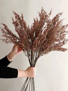 1支/5支装仿真植绒薰衣草花束，塑料人造花，适用于DIY家居、户外花园、客厅、卧室花瓶装饰、婚礼新娘捧花
