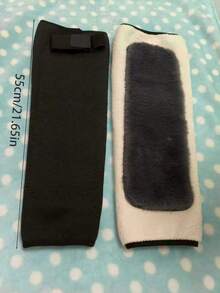 1pc Long Thickened Warm Knee Pad, Winter Thick Fleece Knee Brace Wrap, Joint Cold Protection Knee & Leg Sleeve - Black - View 12