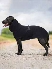 一件宠物服装，毛绒材质，金毛犬款，加厚保暖，带帽，纯色狗外套 - 彩色 - 查看 9