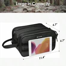 XAPY ICISM Tetry Bag For Men - Ea Large Dry Wet Separate Dopp Kit Ical Molle Travel Tetry Bag Water-Reant Shang Bag For Adult Black - 彩色 - 查看 3