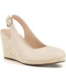 Womens Espadrilles Wedge Sandals Closed Toe Slingback Wedges Pumps Platform Heeled Sandal - Màu be - Xem 2