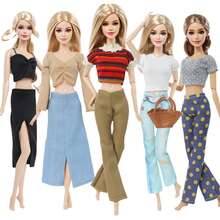 六件套，包含五件衣服和一个包。五件舒适休闲时尚的家居服：上衣、半身裙、裤子、裙子和包包组合，适合11.5英寸公主娃娃，可供娃娃日常角色扮演游戏穿着，也是儿童节/圣诞节/生日等节日的理想礼物（不含娃娃）。 - 查看 1