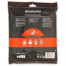 Brabantia PerfectFit Bolsas de basura (tamaño B/1.3 gal) de plástico grueso con asas de cordón (40 bolsas)(40 Bags Blanco - Código J) - Multicolor - Ver 3