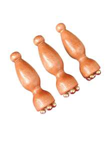 1pc/3pcs Massage Comb, Small Lotus Shower Head Brass Massage Tool, Facial Beauty Device, Eye Massage Stick, Acupressure Pen, Facial Care - Multicolor - View 12