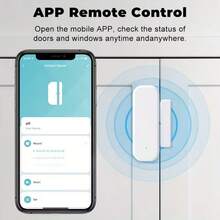 WiFi Door & Window Sensor, Smart Home Security Sensor, Compatible With Alexa And Tuya/Smart Life App, No Hub Required, Real-Time Alerts, Easy DIY Installation (No Wiring Needed)