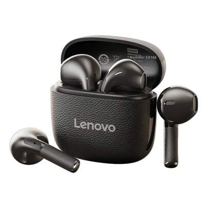  Lenovo EA166 Bluetooth 5.4 Bluetooth-headset: Högkvalitativt ljud, intelligent ultraklar brusreducering vid samtal, IPX5-klassad vattentät och svettålig, ultralåg latens.